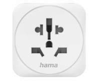 HAMA ADAPTER PODRÓŻNY GNIAZDO UNIWERSALNE -> WTYK EU BIAŁY - 1335658 - zdjęcie 3